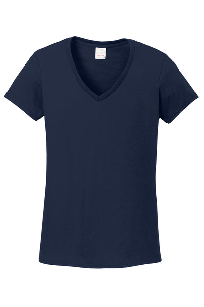 Gildan Women's Heavy Cotton 100% Cotton V-Neck T-Shirt. 5V00L