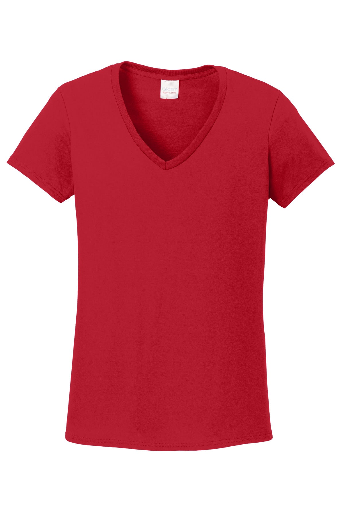 Gildan Women's Heavy Cotton 100% Cotton V-Neck T-Shirt. 5V00L