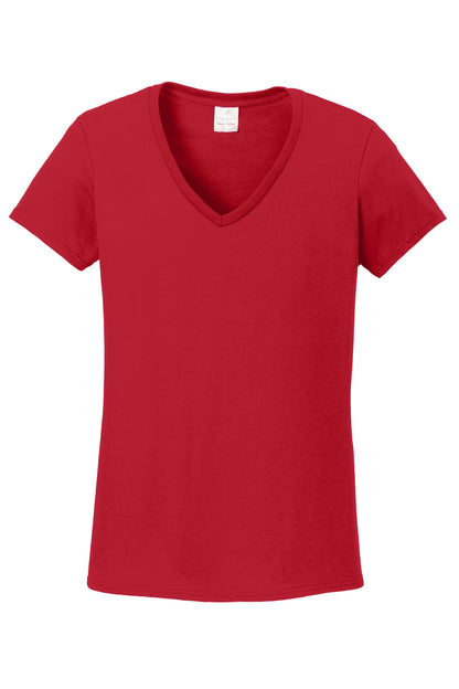 Gildan Women's Heavy Cotton 100% Cotton V-Neck T-Shirt. 5V00L