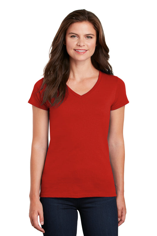 Gildan Women's Heavy Cotton 100% Cotton V-Neck T-Shirt. 5V00L