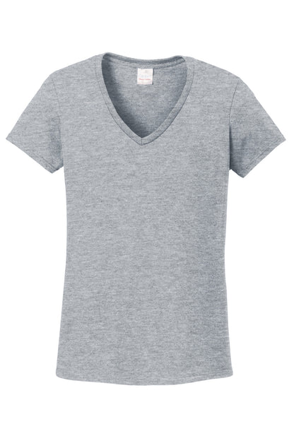 Gildan Women's Heavy Cotton 100% Cotton V-Neck T-Shirt. 5V00L