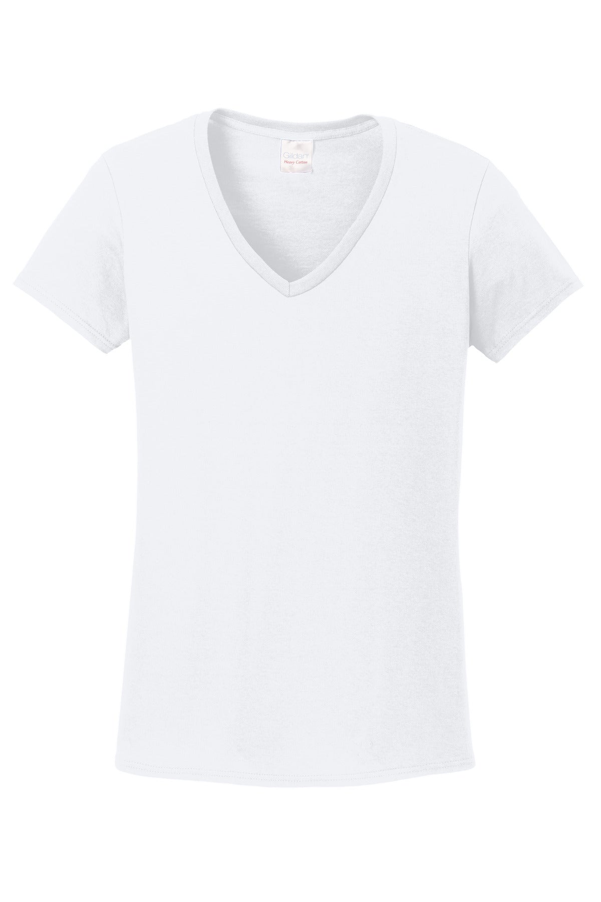 Gildan Women's Heavy Cotton 100% Cotton V-Neck T-Shirt. 5V00L