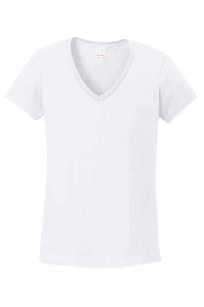 Gildan Women's Heavy Cotton 100% Cotton V-Neck T-Shirt. 5V00L