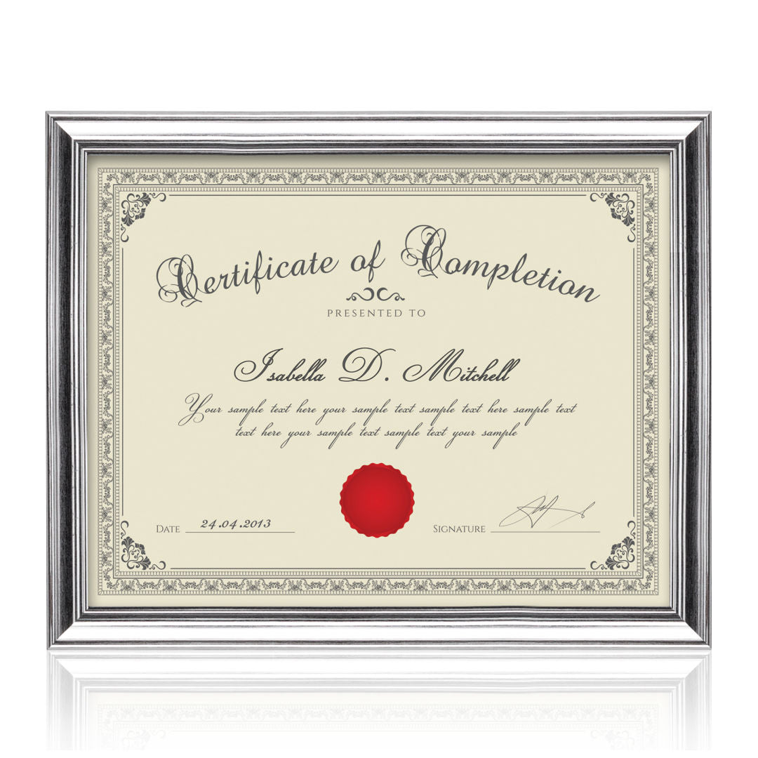 Ellison Certificate Frame - Silver