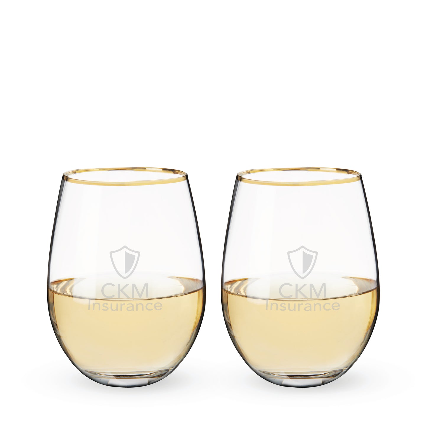 Twine Living® Gilded Stemless Wine Glass