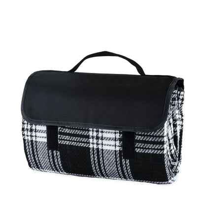 True® Dine™ Picnic Blanket in Black Plaid