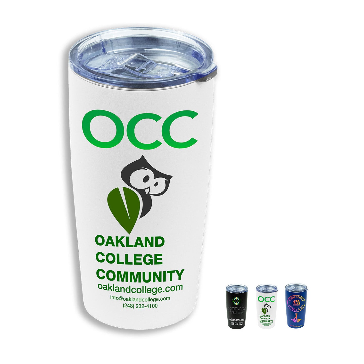 "COLUMBIA" 20 oz Powder Coated Double Wall Insulated Stainless Steel Tumbler