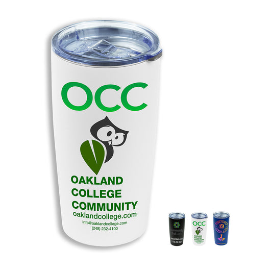 "COLUMBIA" 20 oz Powder Coated Double Wall Insulated Stainless Steel Tumbler