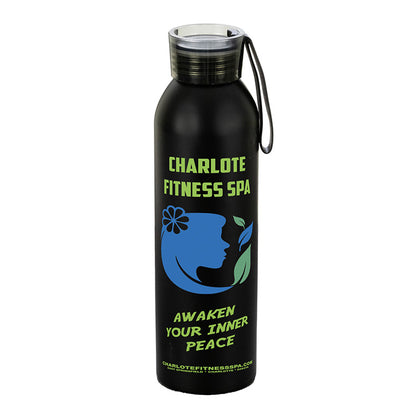 "BENDER" 22 OZ Recycled RPET Aluminum Bottle With Carry Strap Lid