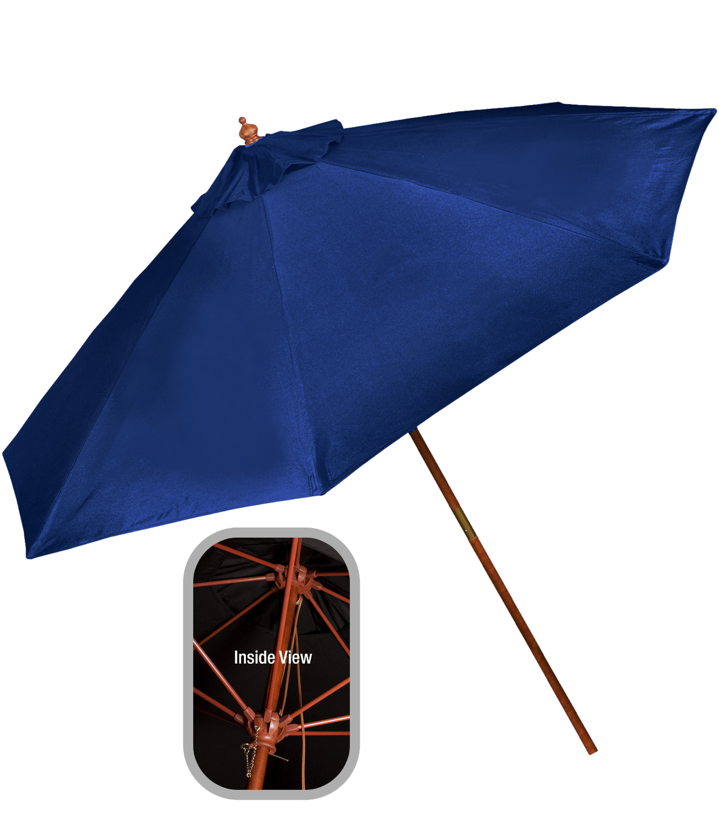 9' Wooden Market Umbrella