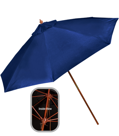 9' Wooden Market Umbrella