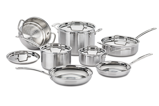Cuisinart MultiClad Pro Triple Ply Stainless 12-Piece Cookware Set