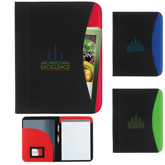 Red Good Value™ Non-Woven Curve Padfolio