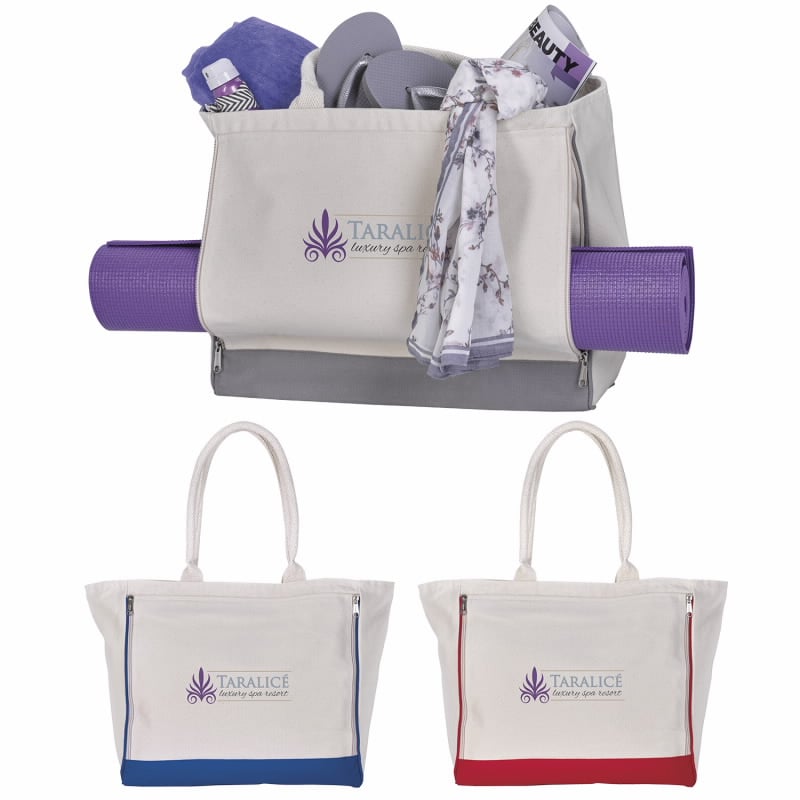 Gray Atchison® Yoga Retreat Cotton Tote