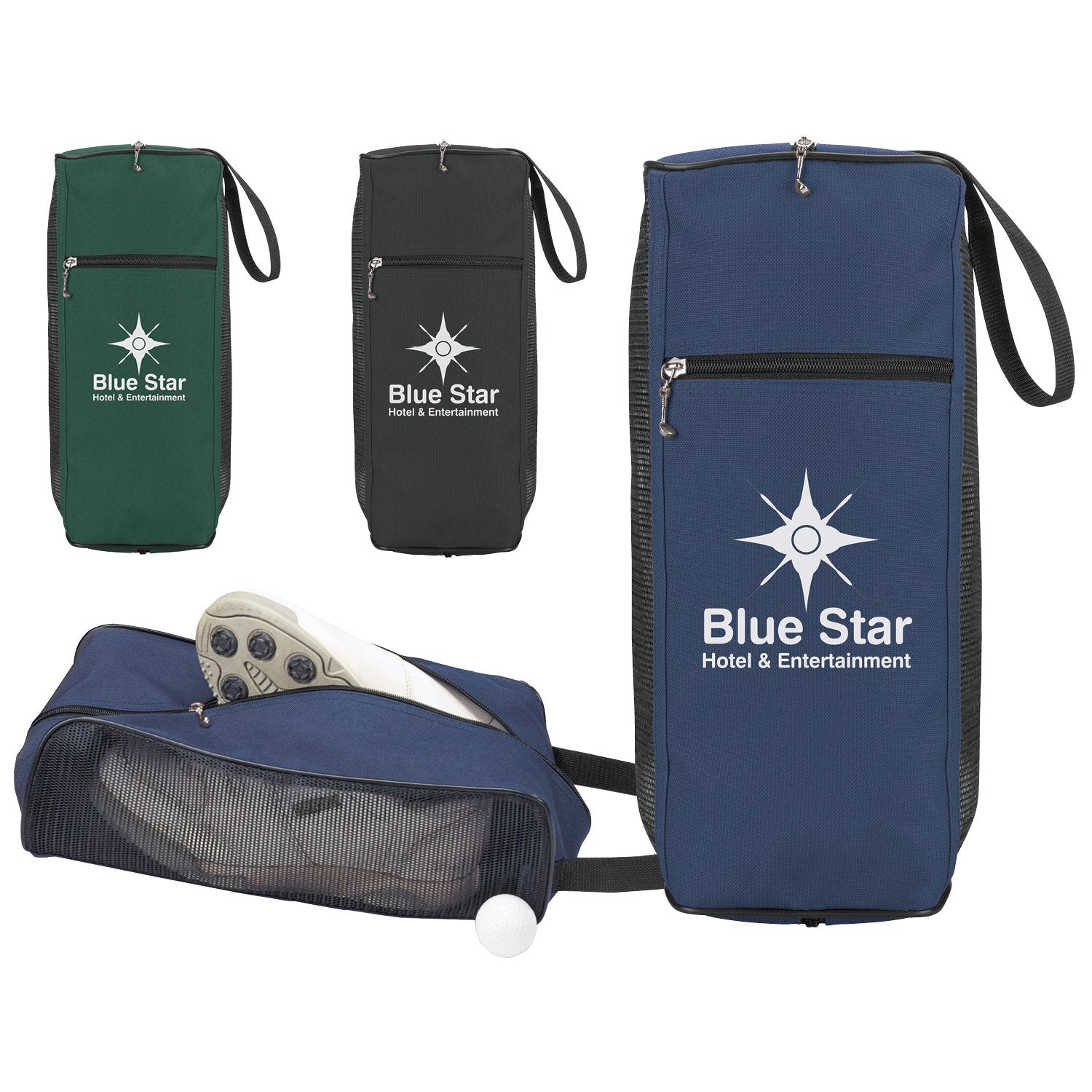 Black Golf Mesh Shoe Bag