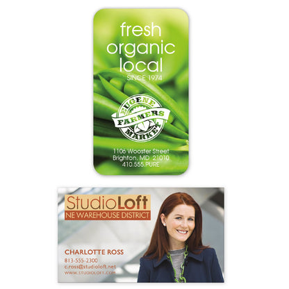 Front View of White Good Value™ 20 Mil 4-Color Process Business Card Magnet