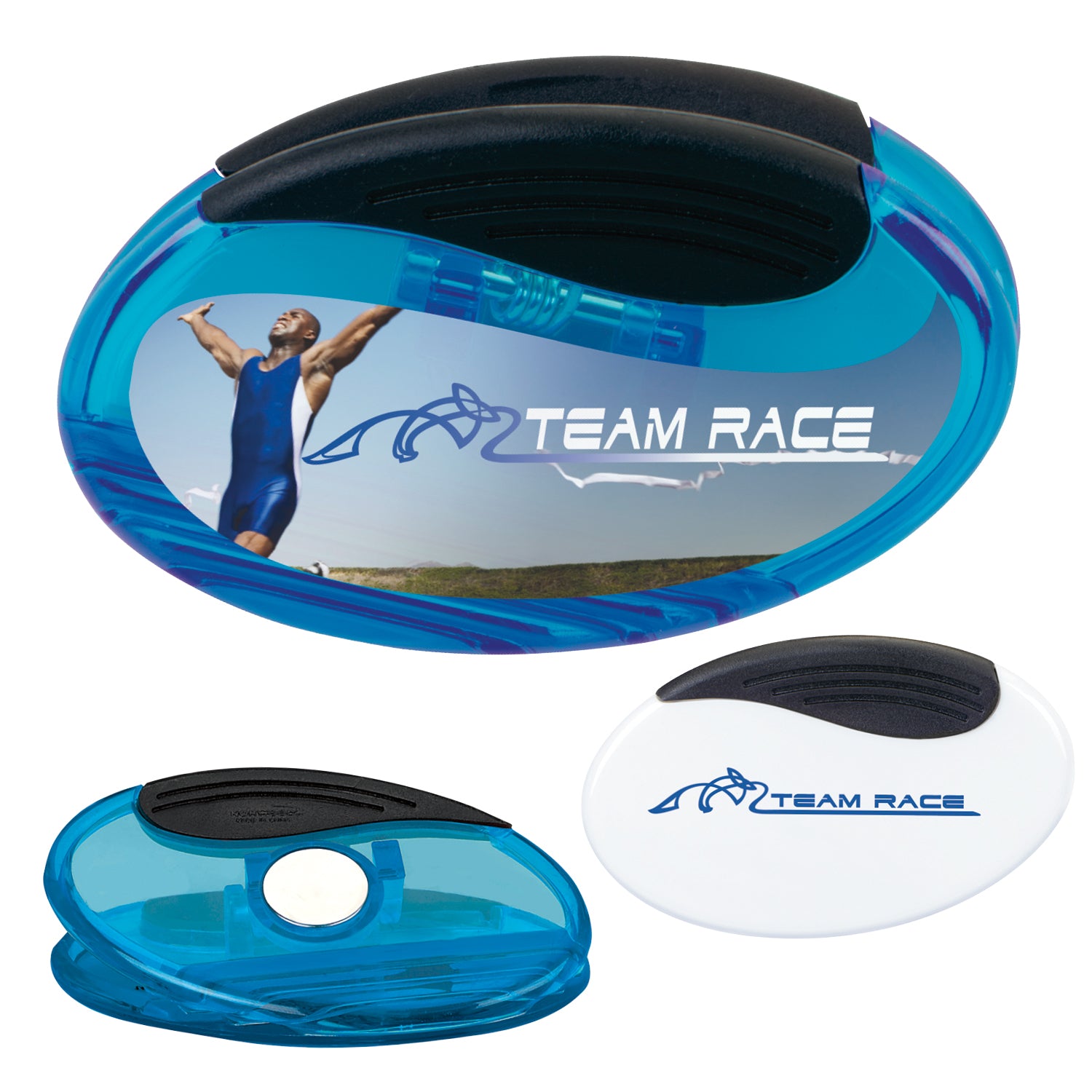 Front View of White Good Value™ Oval Clip