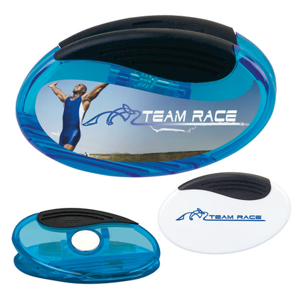 Front View of White Good Value™ Oval Clip