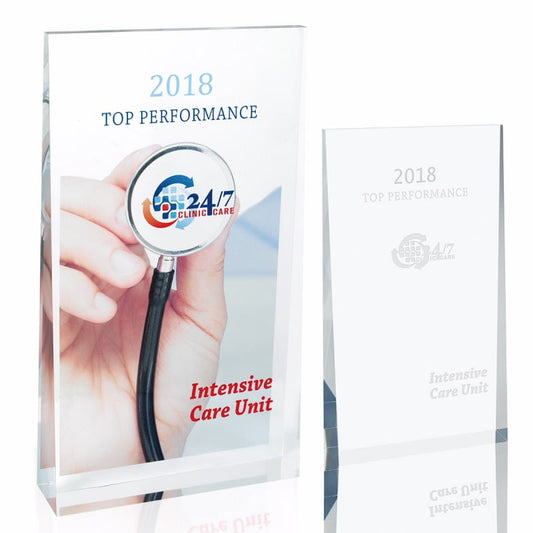 Front View of Clear JAFFA® Acrylic Wedge - Large