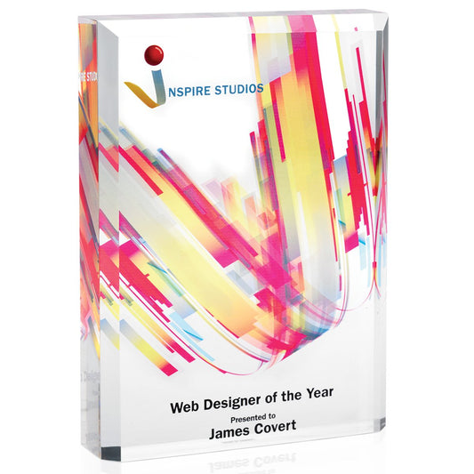 Front View of Clear JAFFA® Acrylic Plaque