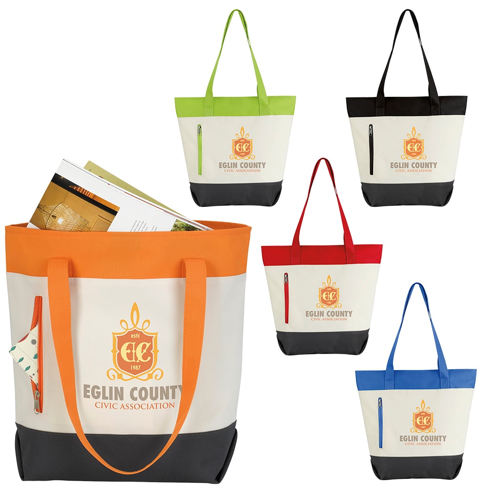 Orange Good Value™ Color Zip Tote