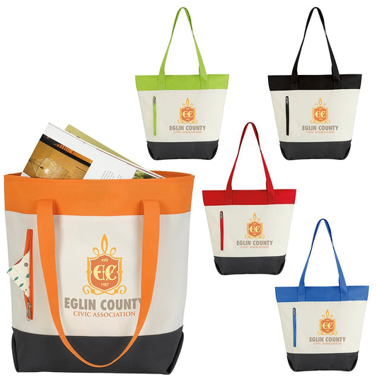 Orange Good Value™ Color Zip Tote