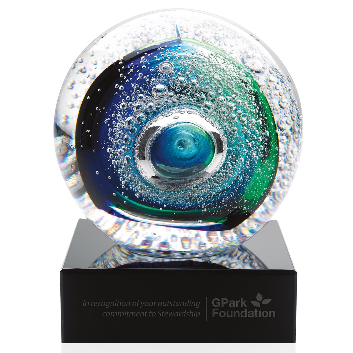 Front View of Blue JAFFA® Galaxy Award