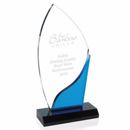 Front View of Blue JAFFA® Blue Accent Award