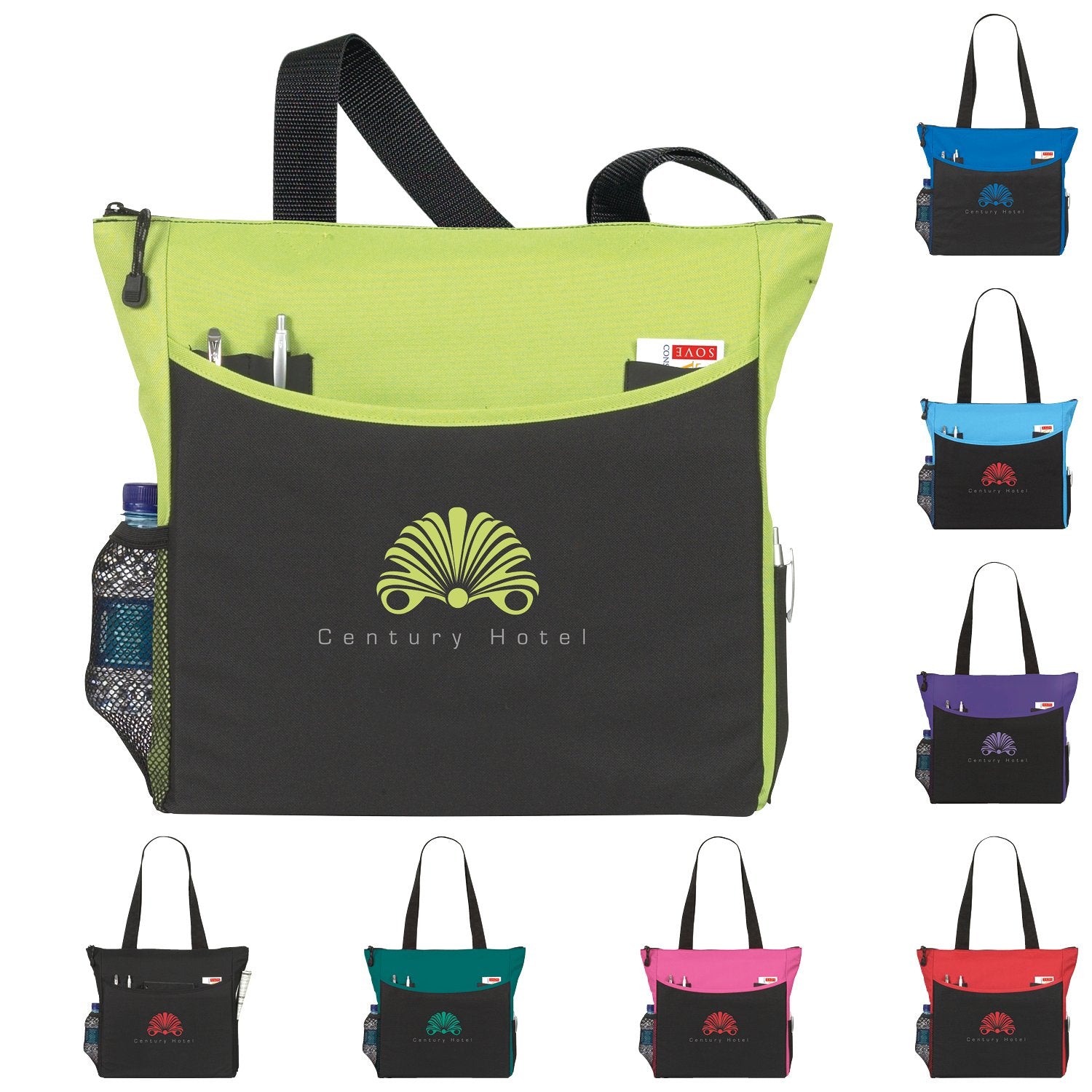 Front View of Apple Green Atchison® TranSport It Tote