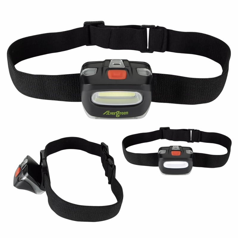 Front View of Black Good Value™ COB Headlamp