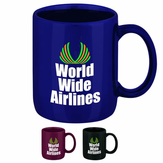 Maroon Classic Ironstone Mug - 11 oz. (Colors)