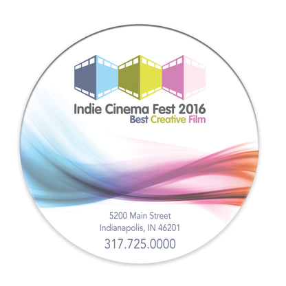 Front View of White Good Value™ 3" Circle Magnet