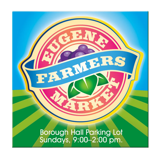 Front View of White Good Value™ 4" x 4" Square Magnet