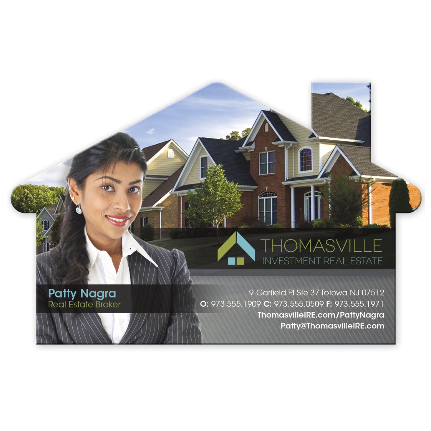 Front View of White Good Value™ 4" House Magnet