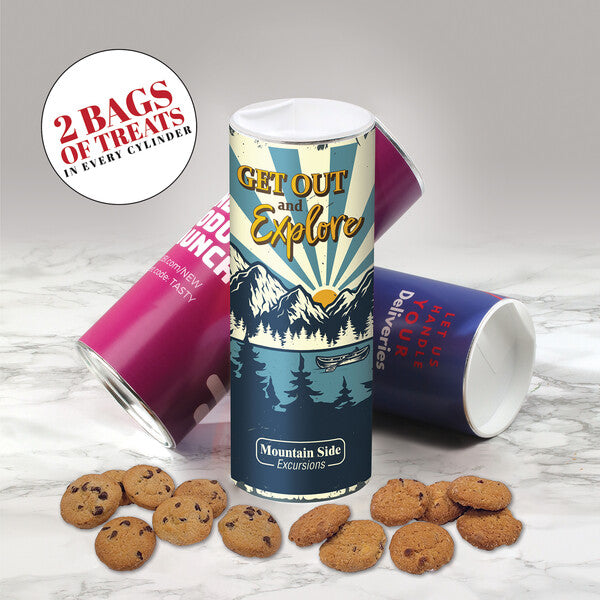 cylinder with Chocolate Chip & Oatmeal Cranberry Cookies