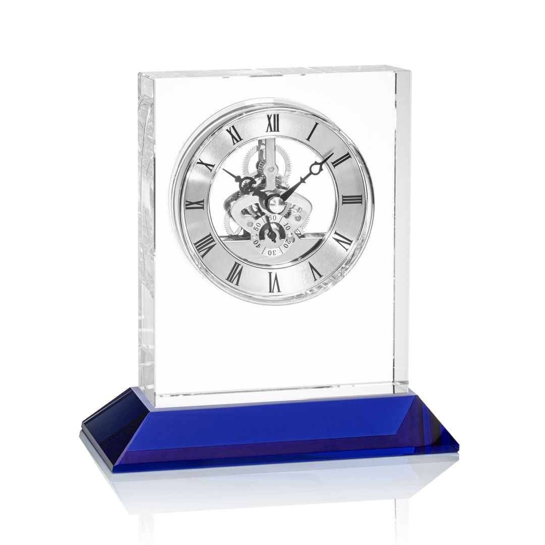 Ashland Clock on Base - Silver Dial