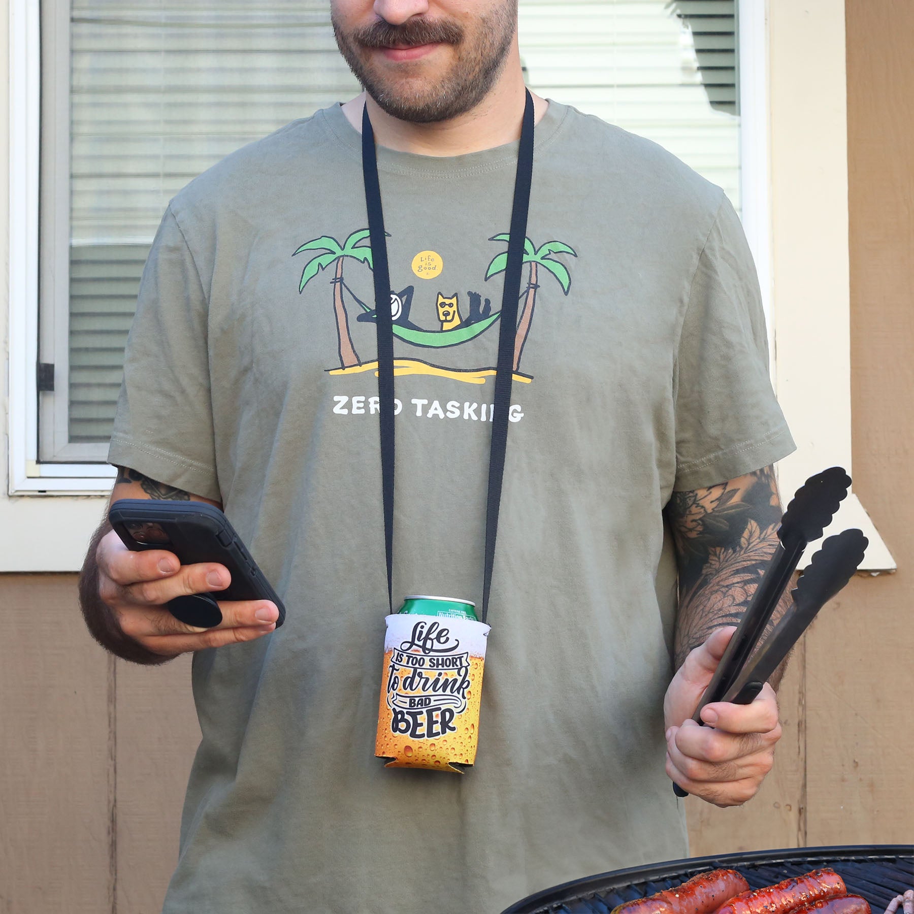 Full Color Hands Free Can Cooler
