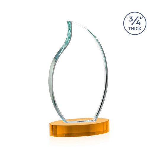 Croydon Flame Award on Alberton Base - Amber