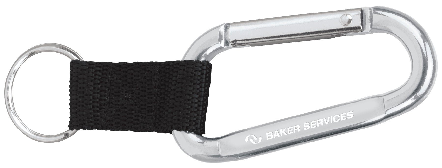 Front View of Black Good Value™ Anodized Carabiner 8mm