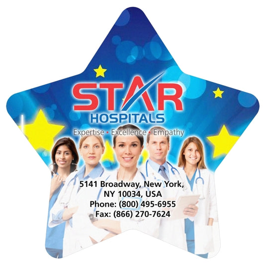 6-1/2" x 6-1/2" - "Washoe Star" Recycled RPET Full Color Import Air Ship Microfiber Cloth & Screen