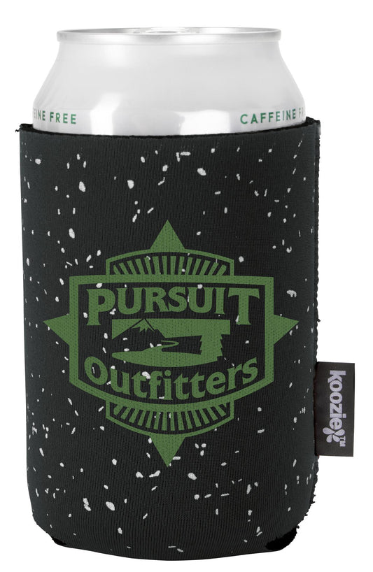 Front View of Black Koozie® Campfire Can Cooler