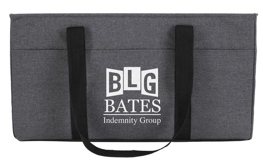 Front View of Charcoal Good Value™ Two-Tone Utility Tote