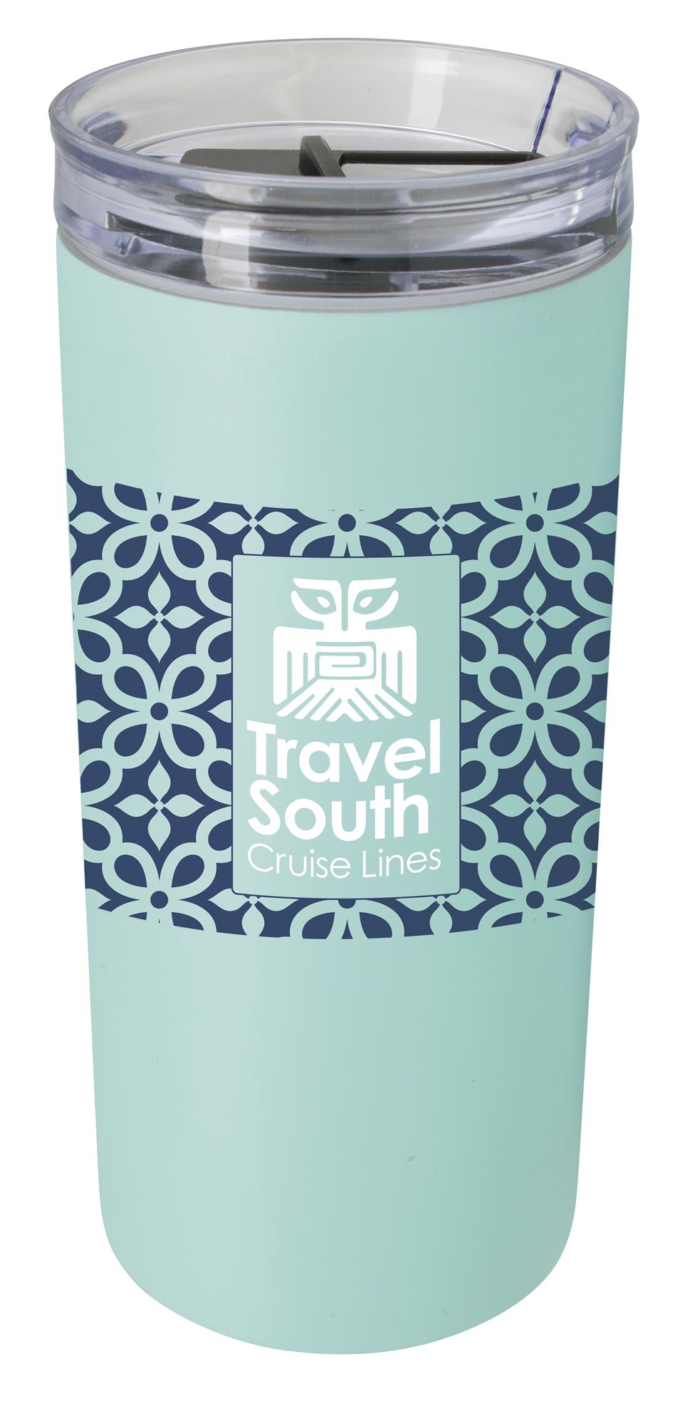 Front View of Black Good Value™ Esther Vacuum Tumbler - 18 oz.