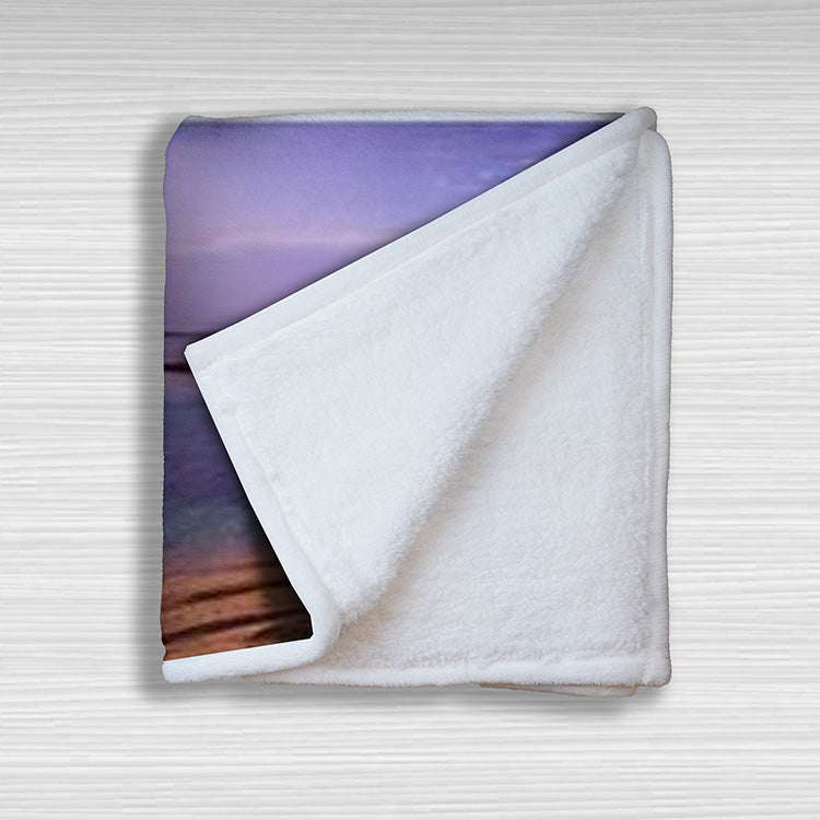 “CORDOVA” Sherpa 88” x 104” Blanket - Full Color