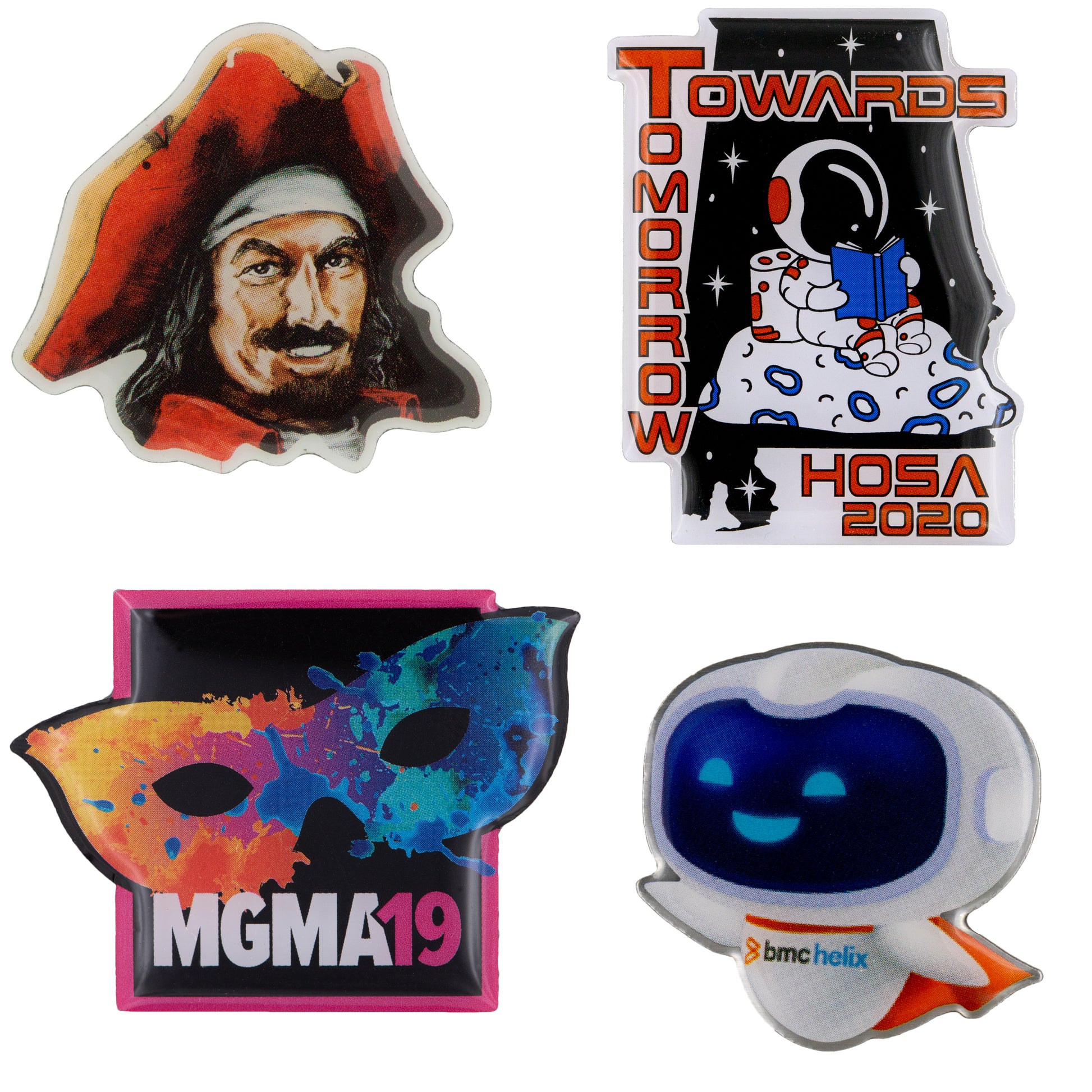 Custom Litho Full Color Print Lapel Pins (7/8")