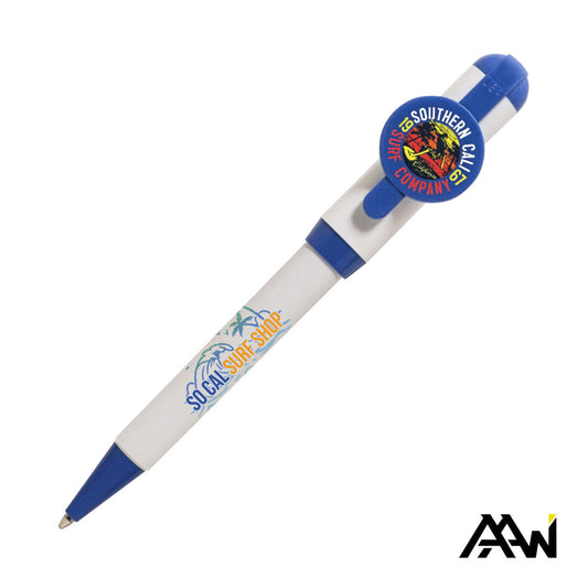 Jumbo VividPrint™ Billboard Twist White Pen - Colored Accent