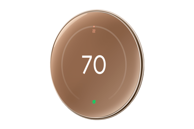 Google Nest Learning Thermostat (4th Gen) - Polished Gold