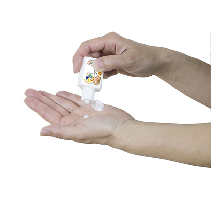 “SunFun” .5 oz Broad Spectrum SPF 30 Sunscreen Lotion In Solid White Flip-Top Squeeze Bottle