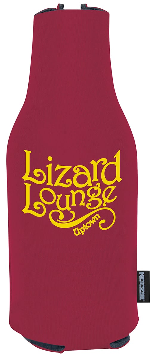 Front View of Red Koozie® Zip-Up Bottle Cooler
