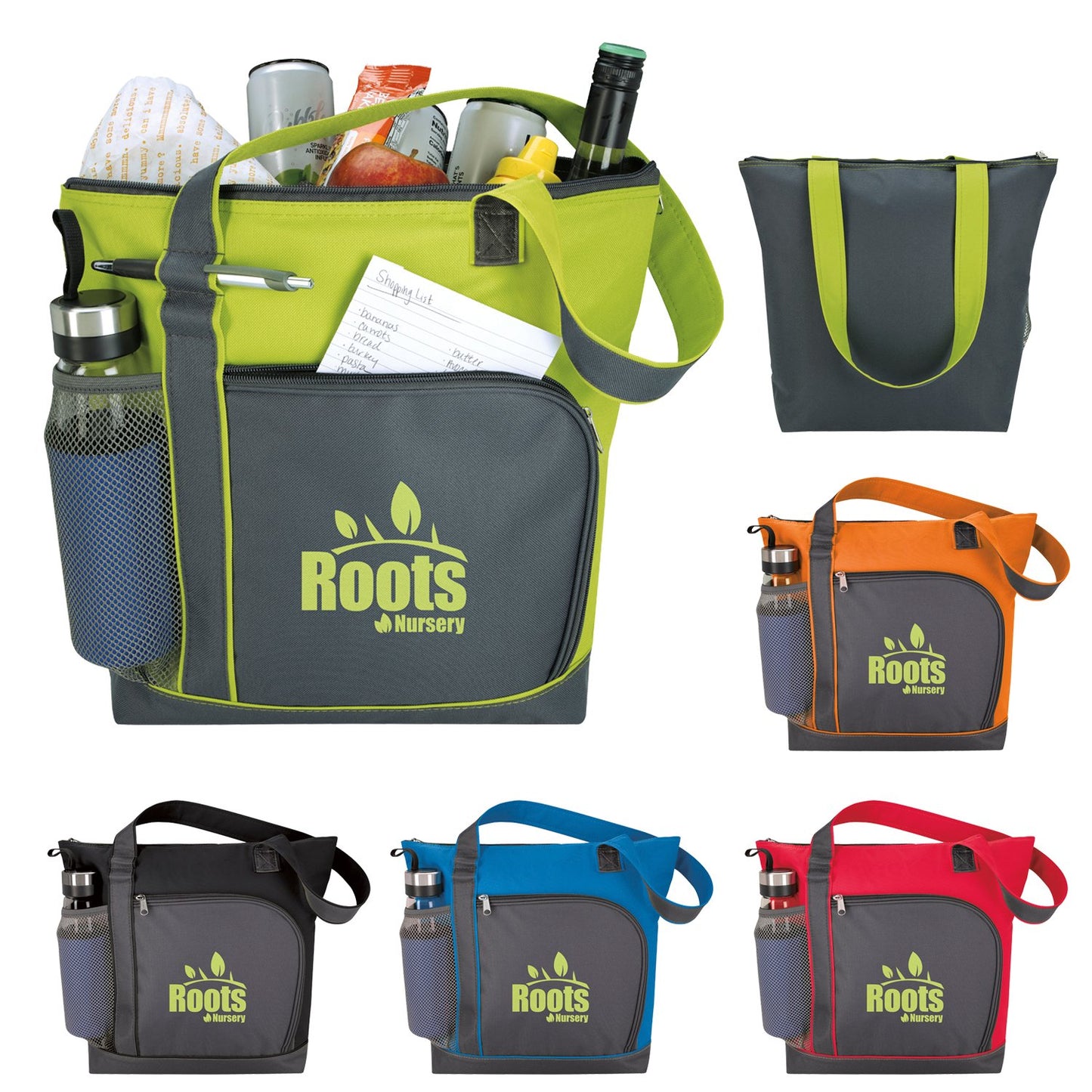 Front View of Apple Green Atchison® Market Cooler Tote